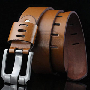 Ceinture Homme en Cuir Véritable Premium, Style Vintage Décontracté Marron, Boucle à Double Ardillon, Vente en Gros Direct Fabricant - Product Image 3
