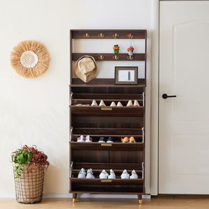 Armadio per Soggiorno con Cassetti, Ripiani e Asta Appendiabiti, Finitura Marrone - Product Image 2