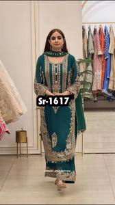 <b>Presenting</b> New Collection In Faux Georgette With Heavy Embroidery Sequence Work Top-Bottom And Dupatta Set Fully Stitched Ready - Product Image 2