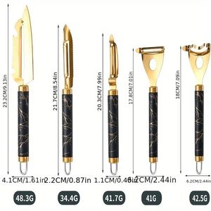 Set di Pelatrici Professionali Multifunzionali in Acciaio Inossidabile Antiruggine, Utensile da Cucina per Frutta, Verdura, Squame di Pesce, Mais - Product Image 5
