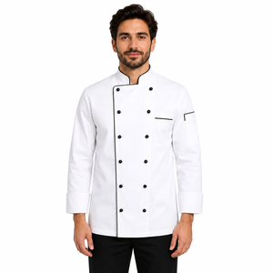 Chaqueta de Chef Moderna de Manga Corta y Larga, Uniforme de Restaurante, Ropa de Trabajo de Cocina Profesional Cómoda, Fabricante Mayorista - Product Image 1