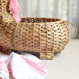 Gorgeous Handmade Water Hyacinth Lion Shape Storage Basket Wicker Animal Design Organizer <b>Bin</b> For Kids Toy Nursery Kid Playroom - Product Image 6