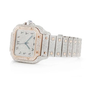 Reloj de Lujo para Hombre con Incrustaciones de Diamantes Moissanite VVS en Oro Blanco, Estilo Hip Hop, Personalizado, de Alta Calidad, Completamente Incrustado - Product Image 2
