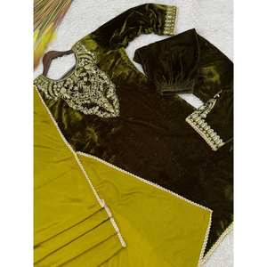 Hermoso conjunto de traje bordado para mujer para fiestas - Product Image 5