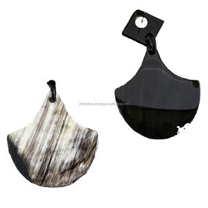 Boucles d'oreilles pendantes classiques uniques en corne de buffle naturelle, faites à la main, personnalisables (couleur, logo), luxe, mode, très populaires - Product Image 5