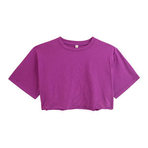 Camisetas Básicas para Mujer, Tops de Verano, Corte Recortado, Manga Corta, Corte Regular, Ecológicas, 100% Algodón, Ropa Deportiva Bonita para el Gimnasio - Product Image 5