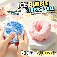 Balle Squishy TPR DIY Faite Main, Style Crème Glacée, Anti-Stress Créatif, Emballée Individuellement, Célèbre sur Internet et Best-seller