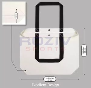 Sacs fourre-tout en coton biologique personnalisés avec motif de lettres simples, en vrac, grands, réutilisables, avec logo - Product Image 2