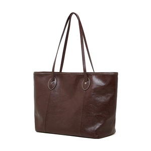OEM High Quality Women Fashion Genuine Cowhide Leather Waterproof Zipper Closure <b>Large</b> Capacity <b>Shoulder</b> Tote <b>Bag</b> Wholesale 2026 - Product Image 1