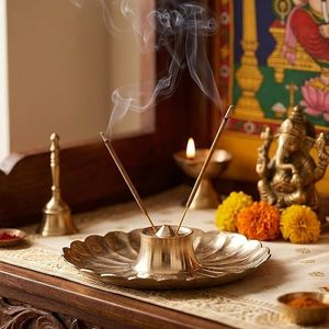 Premium Metal Incense Holder Cheap Rate Elegant Incense Holder for <b>Home</b> <b>Temple</b> Prayer and Spiritual Decor - Product Image 3