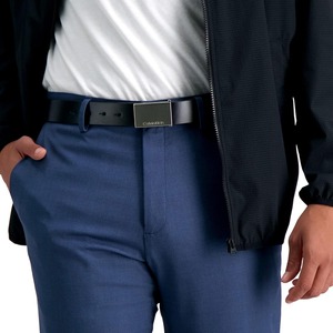 Nouvelle ceinture décontractée en cuir de vache noir et marron, boucle métallique à verrouillage automatique argentée, pour homme, imperméable, durable, largeur 3,5 cm - Product Image 6