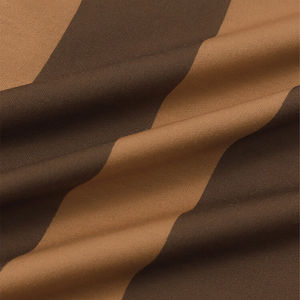 Camiseta Personalizada de Manga Corta con Cuello Redondo y Rayas para Hombre, 100% Algodón, Corte Regular, Tejido Informal, Diseño Estampado en Marrón y Beige - Product Image 5