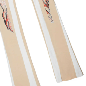 <span class=keywords><strong>Tuta</strong></span> Invernale da Uomo <span class=keywords><strong>Beige</strong></span> con Felpa e <span class=keywords><strong>Pantaloni</strong></span> a Gamba Larga in Misto Cotone, Set Casual Coordinato con Dettagli Grafici - Product Image 6