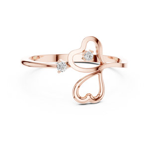 Anillo solitario de oro amarillo macizo de 14k para mujer, con diamante de corte redondo minimalista en forma de hoja, para compromiso, aniversario, regalo de boda - Product Image 6