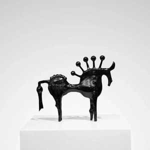 H 20.32 x L 30.48 x W 7.62 cm Animal Sculpture Handmade Metal <b>Figure</b> Tabletop Decor for Living Room - Product Image 2