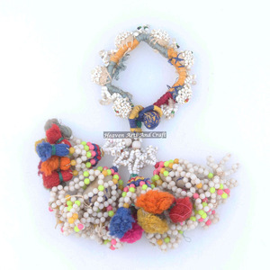 Vintage Indian Embroidered Handmade Bracelet For Women Antique Gypsy Bracelets Vintage Vintage Indian Embroidered Handmade - Product Image 3