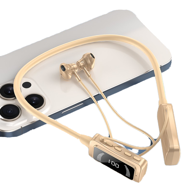 BT5.3 In-Ear Wireless Headset With Microphone Long Battery Life LED Indicator Sports Music Stereo Magnetic Neckband Headphones