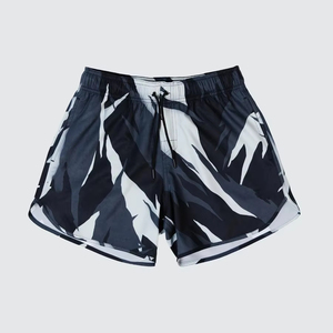 Pantalones Cortos Deportivos Negros para Hombre, de Secado Rápido, Cintura Media, con Cordón, 100% Poliéster, Tejido de Punto, Color Sólido, Estilo Deportivo - Product Image 2