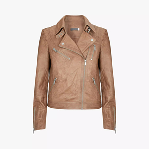 Chaquetas de Cuero de Lujo Personalizadas, Chaqueta de Cuero para Mujer, Chaqueta de Cuero Superior, Venta al por Mayor, Color Marrón Personalizado - Product Image 5