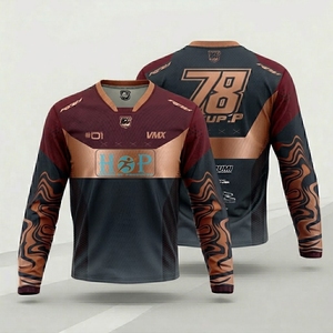 Dirt Bike Racing Shirt Unisex Long Sleeve Breathable Comfortable Custom sublimated Motocross Jersey motorcycle auto racing wear - Product Image 1