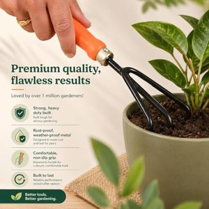 Horquilla de Jardín de Acero Forjado, Venta al Por Mayor |   Cultivador con mango de madera de castaño - Product Image 5