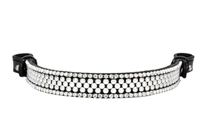 Bride d'équitation anglaise en cuir de qualité supérieure avec frontale en cristal de luxe et strass, taille, couleur et logo personnalisables pour l'équitation - Product Image 5