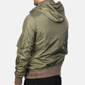 Chaqueta Bomber Verde Oliva Unisex al por Mayor, Abrigo Acolchado Cálido de Invierno, Ropa Urbana con Ribete de Piel, Impermeable, Cortavientos y Acolchado a la Moda - Product Image 2