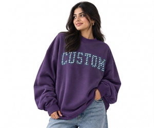 Suéter Oversize de Cuello Alto para Mujer, Ligero, de Algodón y Felpa, Corte Holgado, Manga Larga, Proveedor de Ropa al por Mayor - Product Image 1