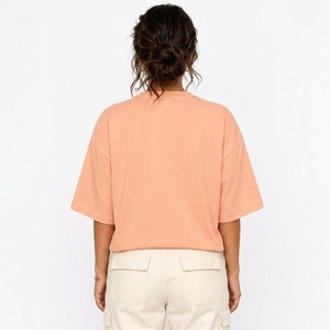 T-shirts Oversize Femme Dernière Tendance, Coupe Ample, 100% Coton Respirant, Vêtements d'Été Streetwear, Haute Qualité, Faible MOQ, Vente en Gros - Product Image 2