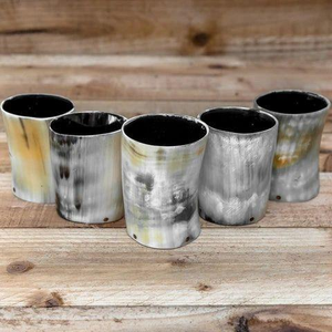 Fournisseur en gros de verres en corne de buffle pour mariages et artisanat, verres en corne de buffle, meilleur prix - Product Image 1