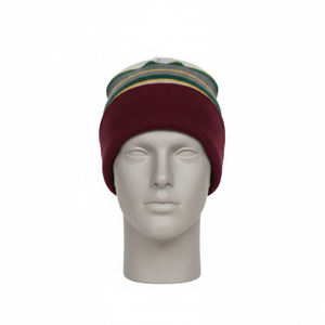 Bonnets élégants en tissu de laine avec logo personnalisé imprimé, coupe classique, pour l'hiver, couleur unie, jacquard 2026 - Product Image 2