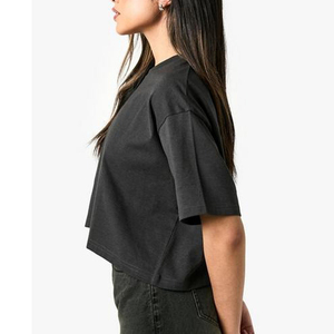 Camiseta Deportiva Corta Personalizada, Negra, Oversize, Corte Regular, Ecológica, de Secado Rápido, Transpirable, Mezcla de Algodón - Product Image 6