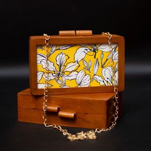 Pochette élégante en bois faite à la main pour femme, idéale pour mariage, soirée ou comme cadeau - RR ENTERPRISES RR202518313 - Product Image 6