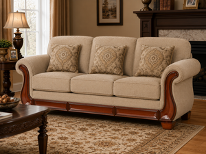 Sofá de Lujo Elegante y Moderno con Brazos de Madera y Estructura de Soporte, Hecho en Vietnam - Product Image 6