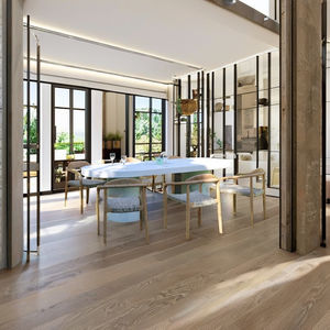 Mesa de Comedor Ovalada Blanca Minimalista Moderna de Hormigón, Mesa de Comedor de Cemento GFRC de Lujo para Restaurante, Villa, Comedor - Product Image 5