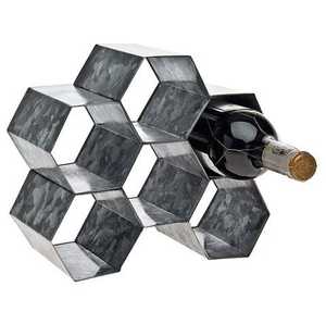 Porte-bouteilles de vin galvanisé de style moderne, décoration traditionnelle pour la cuisine et la maison, présentoir à vin pour table à manger, bar, porte-bouteilles de vin - Product Image 1