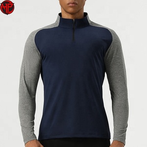 Sudadera de golf OEM de alto rendimiento para hombre, de manga larga, con cremallera de 1/4, estampada, para otoño, capa intermedia, en oferta. - Product Image 4