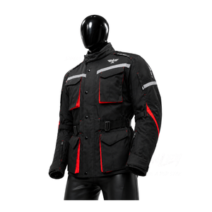 Unisex Black Red Motorcycle <b>Racing</b> <b>Jacket</b> Full Sleeve Breathable Windproof 300g Polyester All Seasons Heat Transfer Printing - Product Image 4