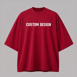 T-shirt unisexe de luxe en coton 100% de haute qualité, impression personnalisée du logo, taille oversize, t-shirt pour homme - Product Image 3