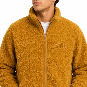 Men's Sherpa <b>Fleece</b> <b>Jacket</b> Full Zip Stand CollarThick Sherpa <b>Lining</b> Casual Winter Wear Soft Cozy Premium Lightweight Comfort Fit - Product Image 5