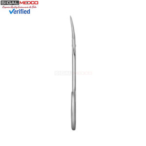 SIGAL MEDCO Customized 3.5\" 4\" Manicure Pedicure <b>Tool</b> Double Curved Stainless Steel Nail <b>Cuticle</b> Scissors Ceramic Straight - Product Image 3