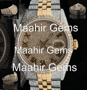 Montre Moissanite Personnalisée Testée au Diamant, Couleur D, VVS, Boîtier Rond Entièrement Sertie, Résistance à l'Eau 10 Bar, Style Hip-Hop pour Hommes - Product Image 2
