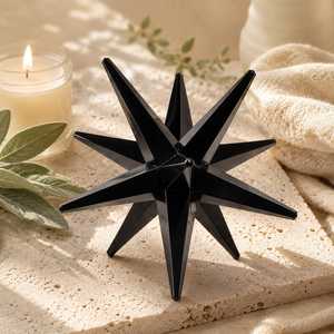 Figura de Obsidiana Negra Natural Merkaba de 12 Puntas, Pulida, al por Mayor - Product Image 6