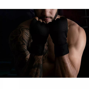 Gants de boxe à main ouverte avec logo personnalisé, doublure intérieure en gel élastique, pour entraînement rapide, avec coutures renforcées et gel intégré - Product Image 2