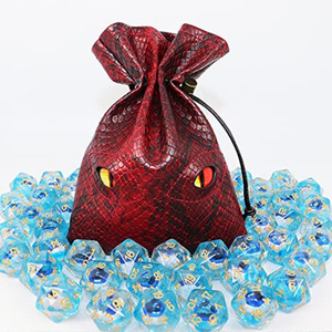 Bolsa de Dados de Piel Sintética PU con Cordón, Diseño Dragón Rojo, Temática Mítica, Hecha a Mano, para Juegos de DND - Product Image 2