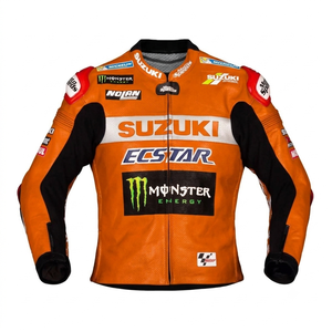 เสื้อแจ็คเก็ตมอเตอร์ไซค์หนังจิงโจ้ MotoCP Zuzuki รุ่นคัสตอม สำหรับแข่งรถ/ชุดแจ็คเก็ตป้องกัน ระดับมาตรฐาน CE - Product Image 1