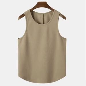 Custom 180 Gsm Muscle Oversized Sleeveless <b>Cropped</b> Cotton Tank <b>Top</b> for <b>Men</b> - Product Image 1