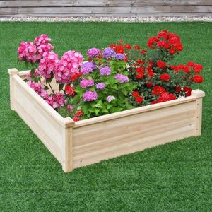Potager carré en bois pour cultiver vos propres légumes et fleurs - Product Image 1