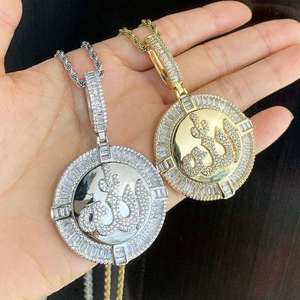 Nouveau Collier Pendentif Jésus 3D Hip Hop Rapper CZ avec Incrustation Mixte Couronne Florale et Grand Jésus Iced Out - Product Image 3