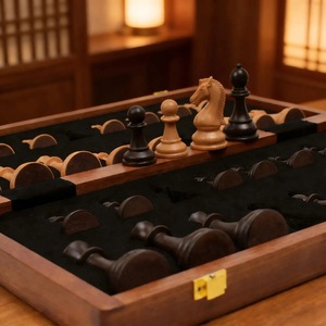 Eco-Friendly Rustic Polished <b>Chess</b> <b>Board</b> Game with 100% Handmade Pure Wood Animal/Love Style Customized Size <b>Chess</b> <b>Set</b> New - Product Image 3